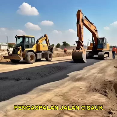 pengaspalan jalan cisauk